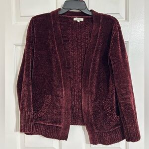 Mudd Deep Burgundy Cardigan Sweater